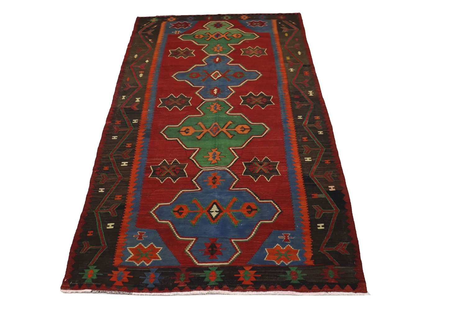 Kelim-tæppe - orientalsk - 284 x 165 cm - rød