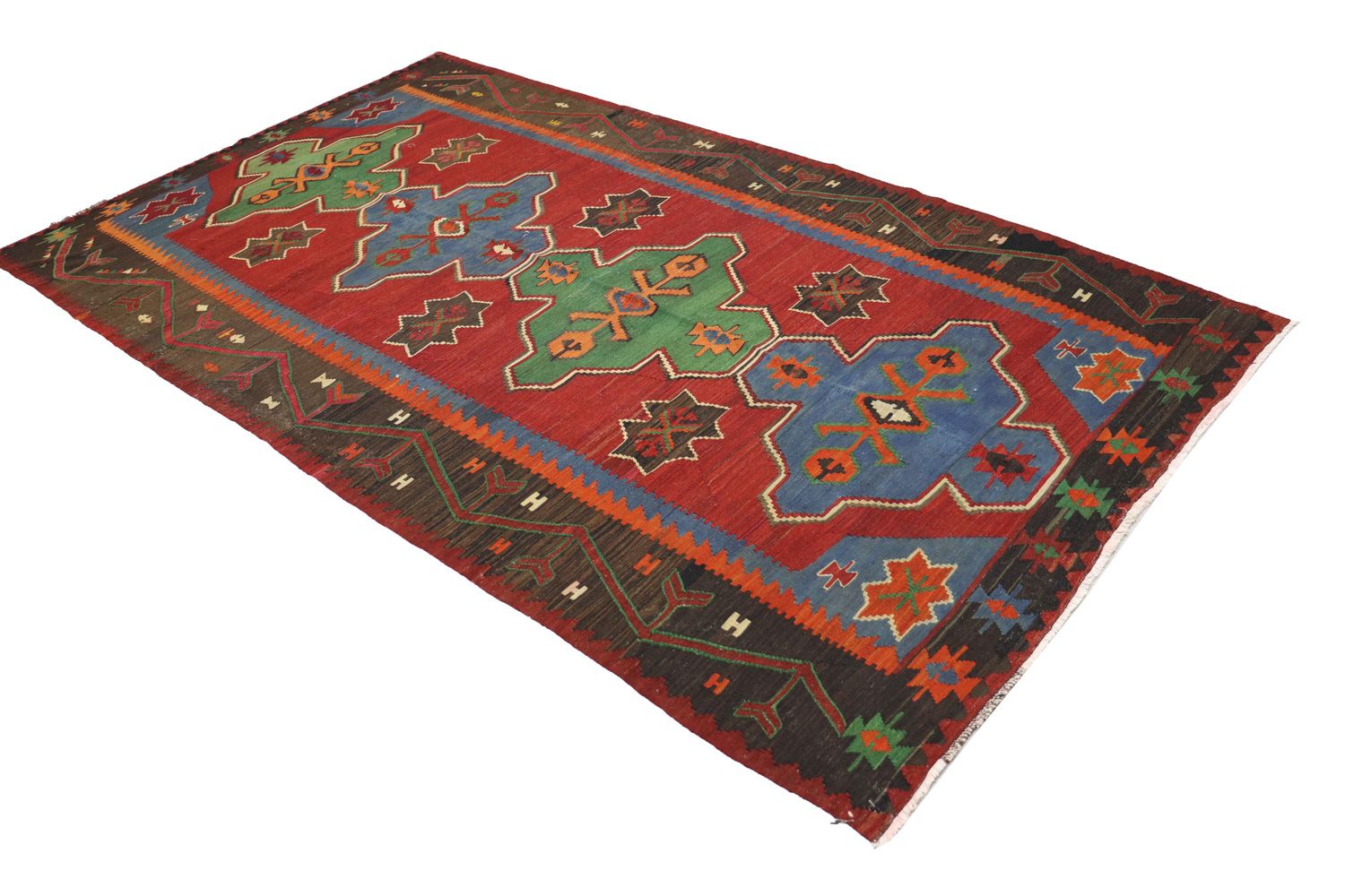 Kelim-tæppe - orientalsk - 284 x 165 cm - rød