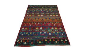 Kelim-tæppe - orientalsk - 244 x 174 cm - flerfarvet