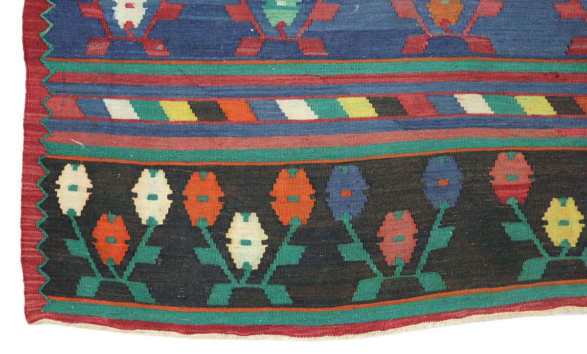 Kelim-tæppe - orientalsk - 244 x 174 cm - flerfarvet