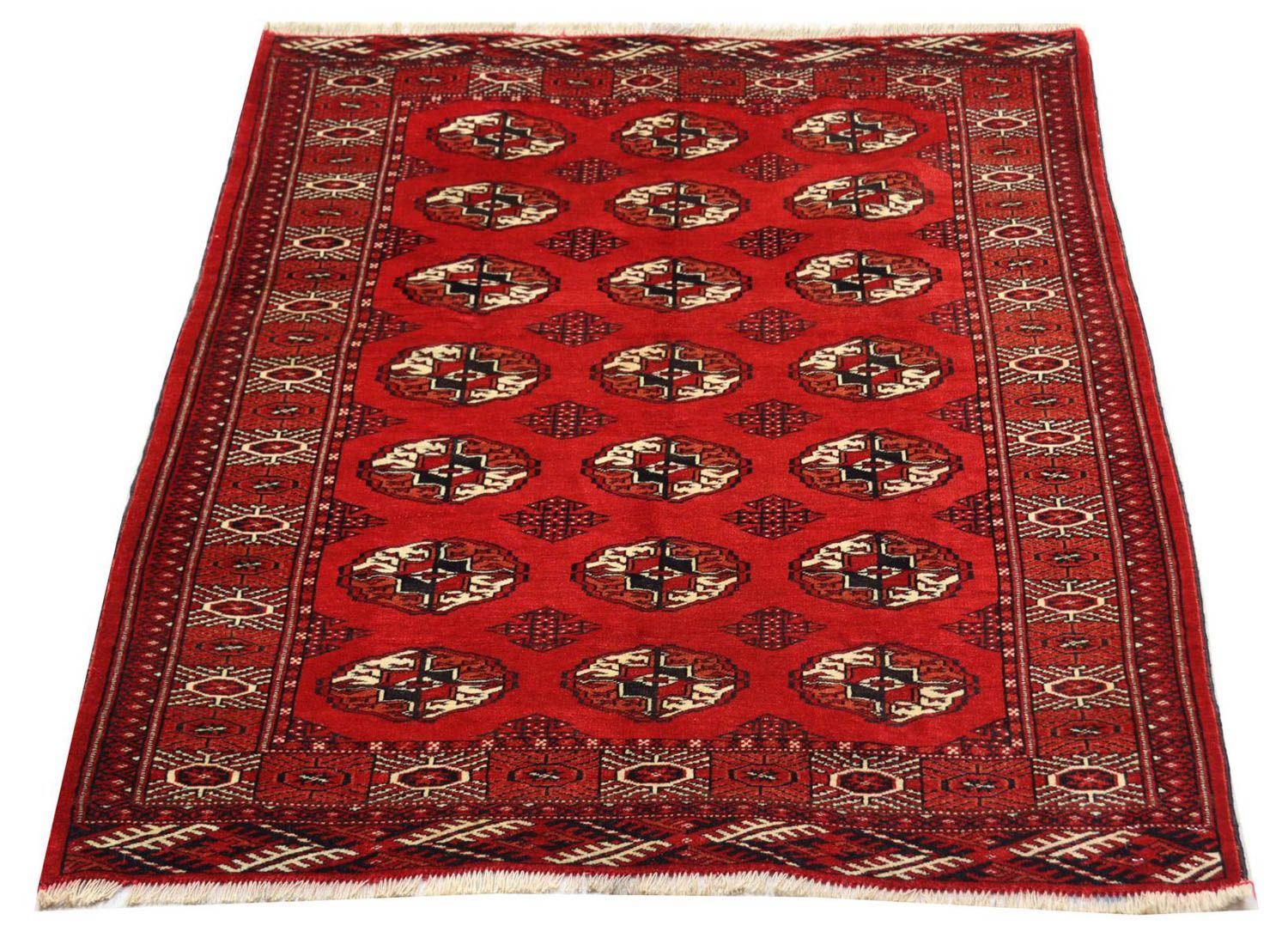 Afghansk tæppe - 152 x 118 cm - rød