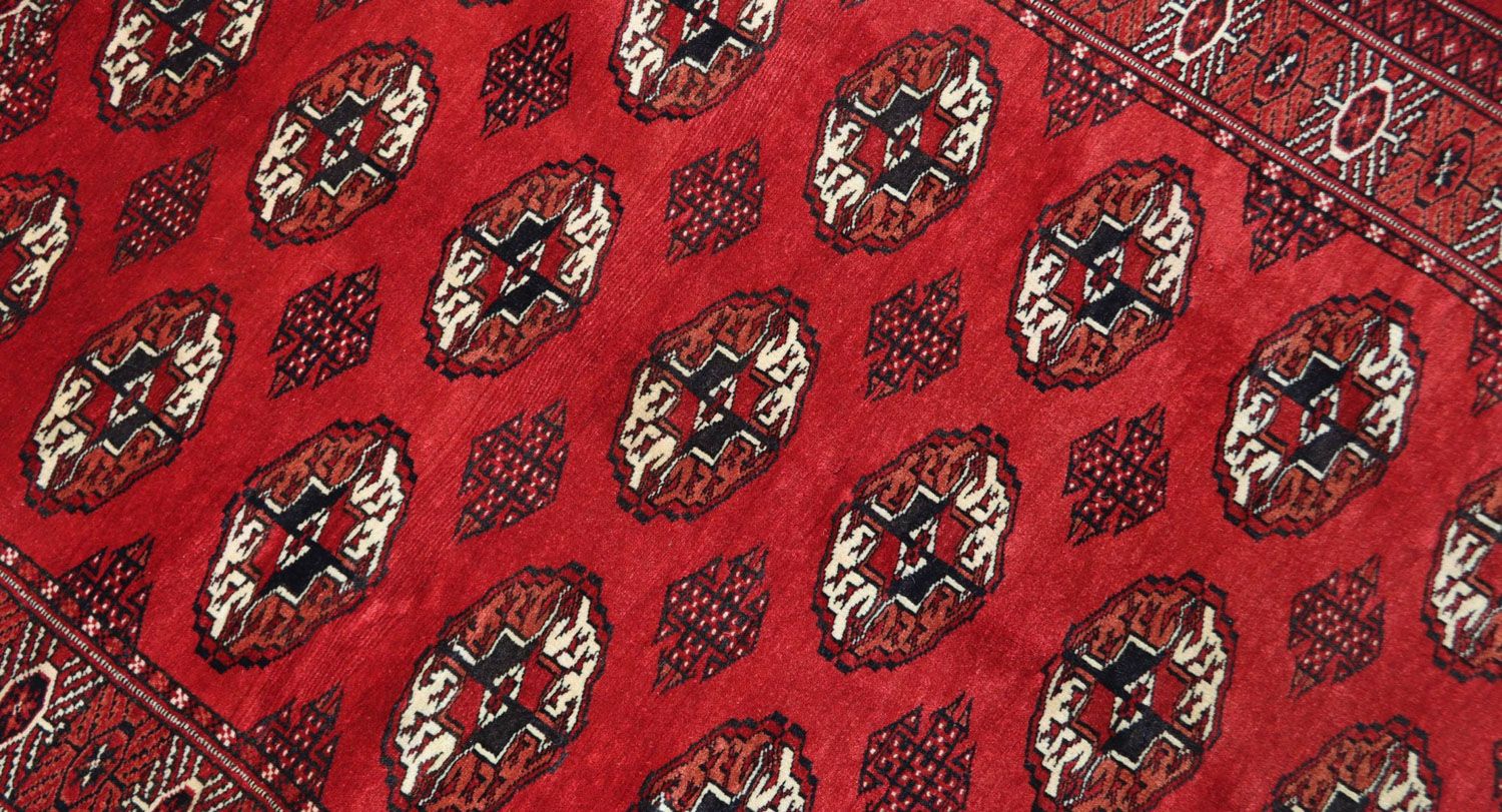 Afghansk tæppe - 152 x 118 cm - rød