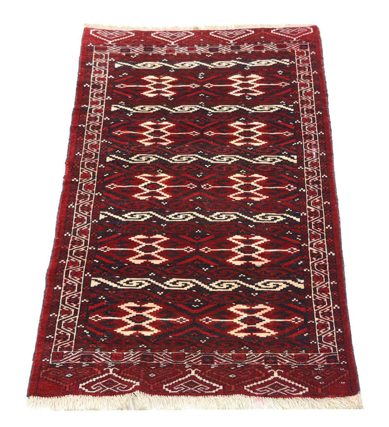 Afghansk tæppe - Bukhara - 165 x 90 cm - mørkerød