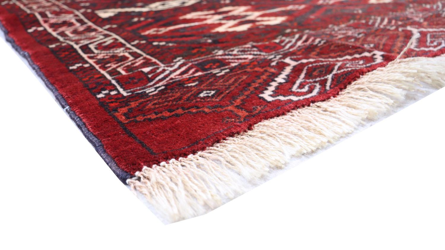 Afghansk tæppe - Bukhara - 165 x 90 cm - mørkerød