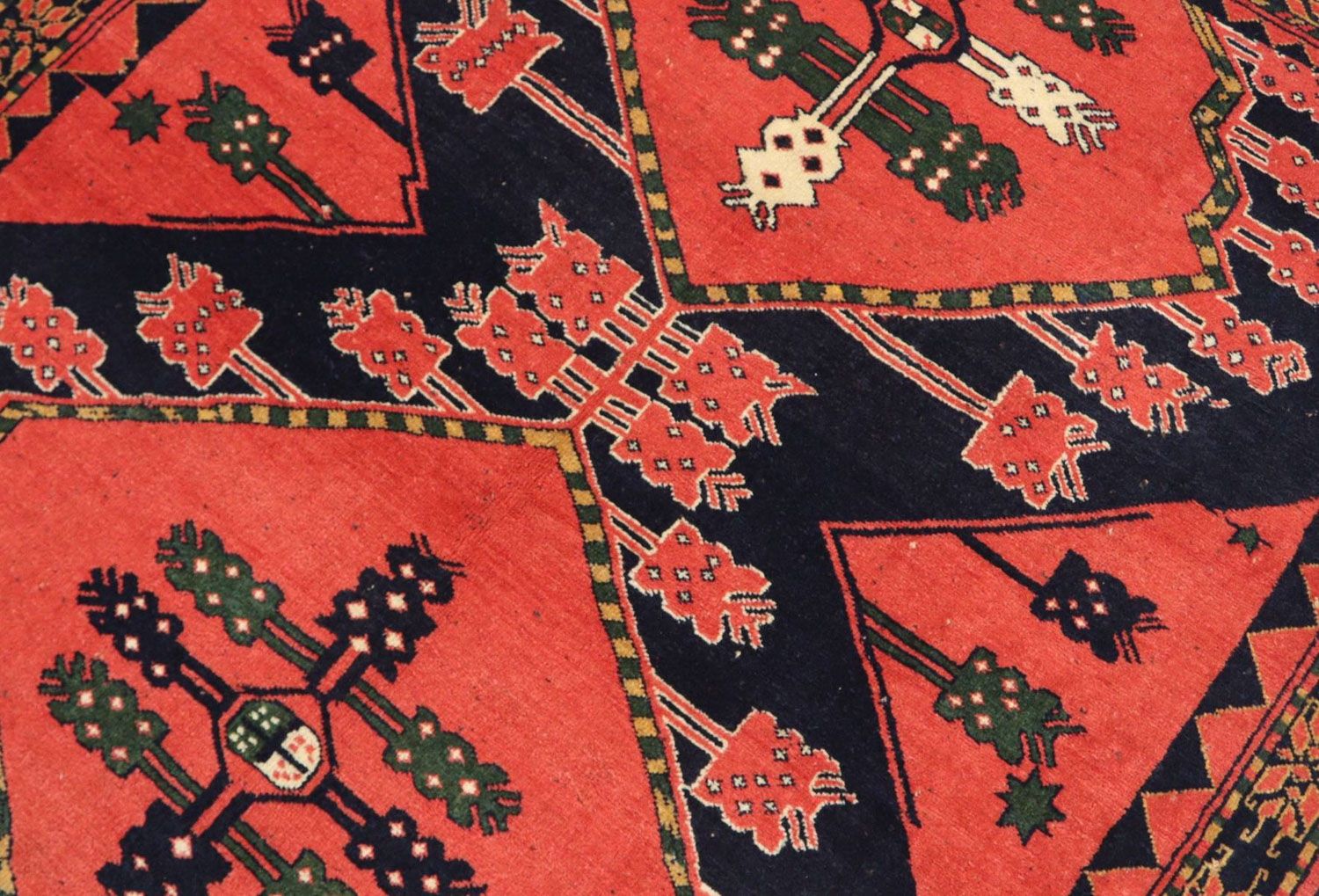 Afghansk tæppe - 154 x 126 cm - rød