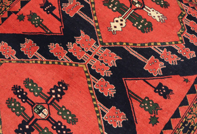 Afghansk tæppe - 154 x 126 cm - rød
