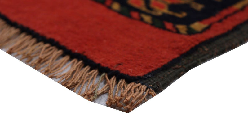 Afghansk tæppe - 154 x 126 cm - rød