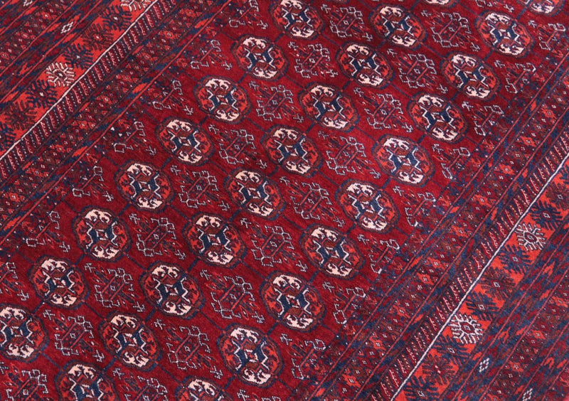 Afghansk tæppe - 169 x 113 cm - mørkerød