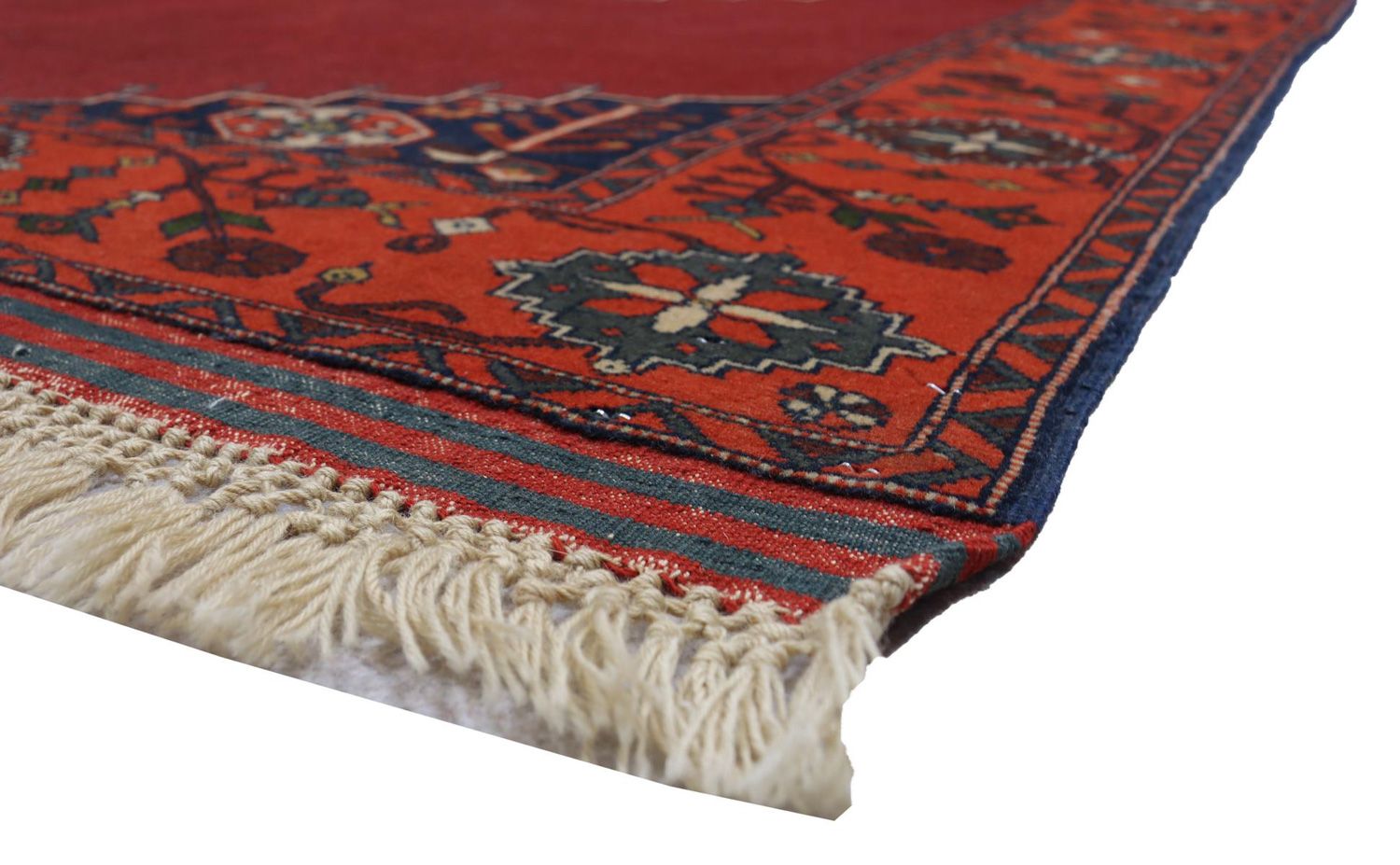 Afghansk tæppe - 180 x 126 cm - rød