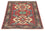 Afghansk tæppe - 170 x 138 cm - rød