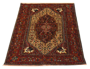 Afghansk tæppe - 187 x 125 cm - rød