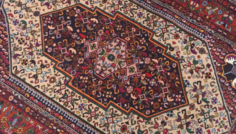 Afghansk tæppe - 187 x 125 cm - rød