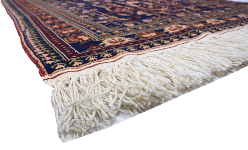 Afghansk tæppe - 131 x 87 cm - mørkeblå