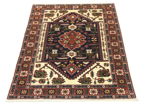 Afghansk tæppe - 182 x 129 cm - mørkeblå