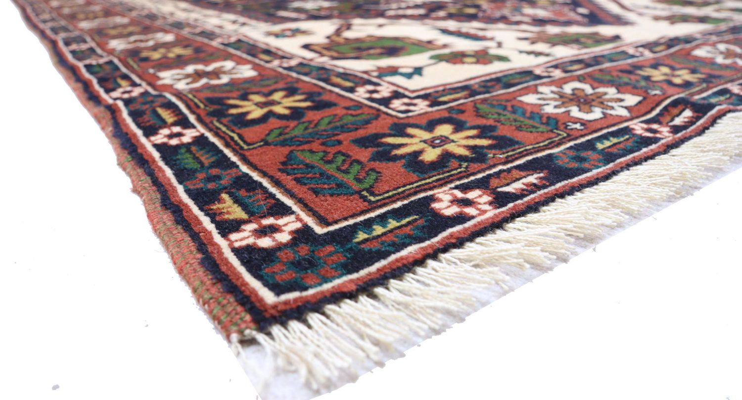 Afghansk tæppe - 182 x 129 cm - mørkeblå