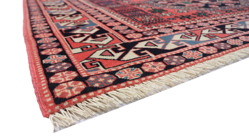 Afghansk tæppe firkantet  - 153 x 134 cm - rød
