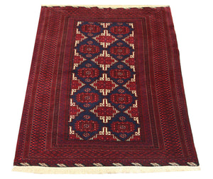 Baluch-tæppe - 205 x 127 cm - mørkerød