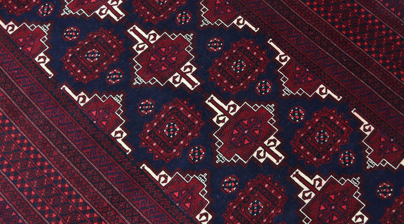 Baluch-tæppe - 205 x 127 cm - mørkerød