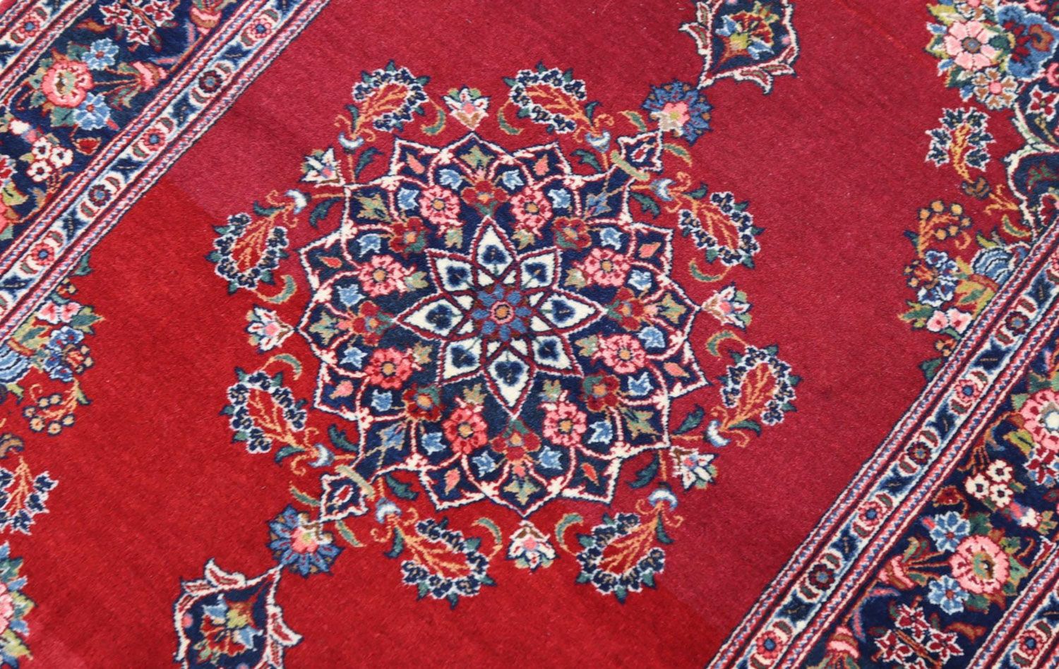 Persisk tæppe - Keshan - 154 x 101 cm - rød