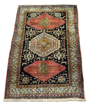 Orientalsk tæppe - 130 x 84 cm - mørkeblå
