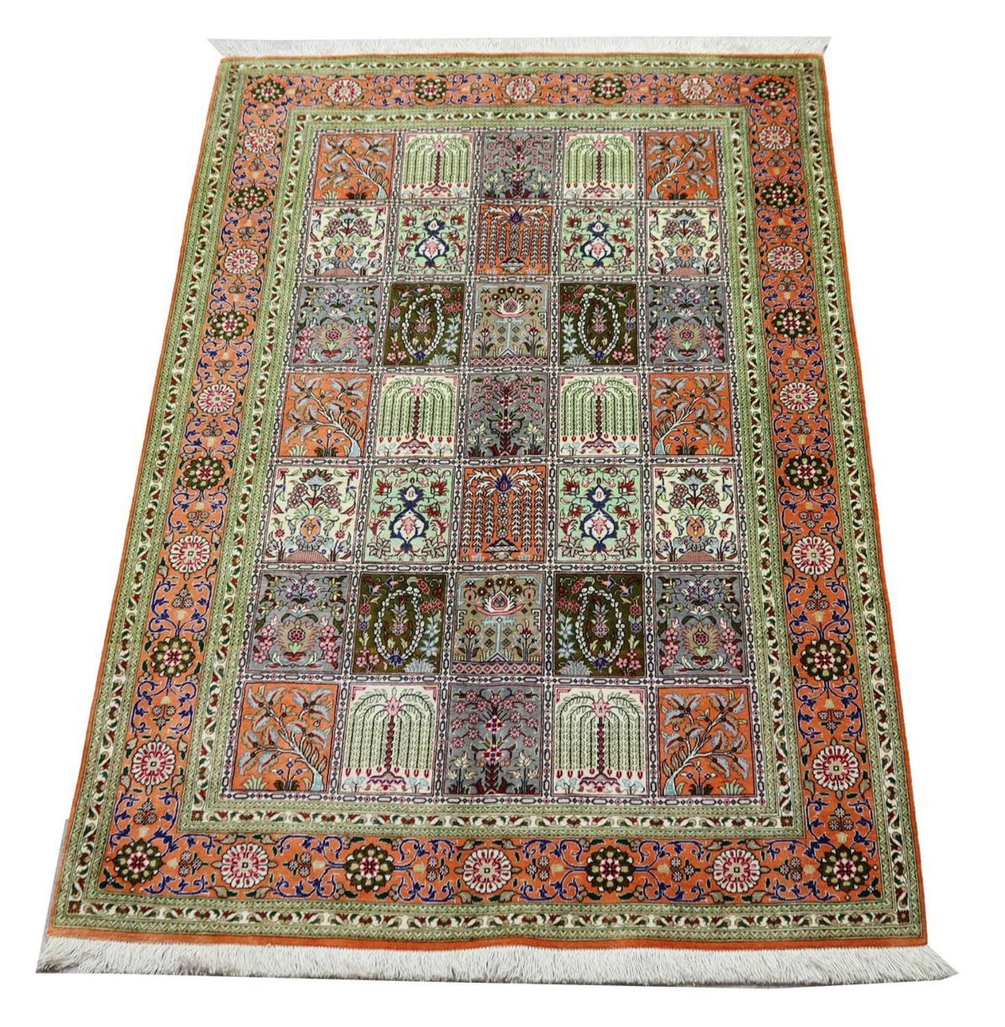 Silketæppe - Ghom Silk - Premium - 157 x 100 cm - rust
