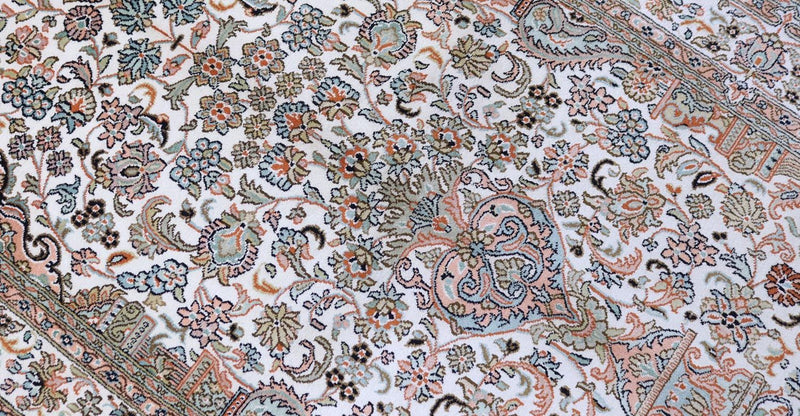 Silketæppe - Kashmir Silk - 158 x 96 cm - beige