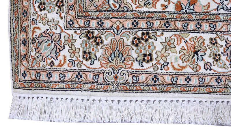 Silketæppe - Kashmir Silk - 158 x 96 cm - beige