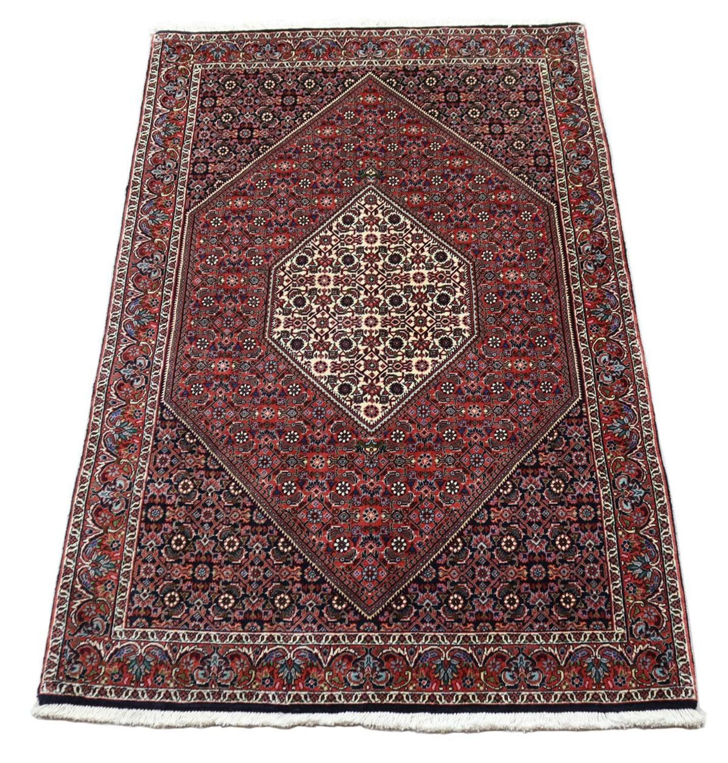Persisk tæppe - Bijar - 178 x 109 cm - mørkerød