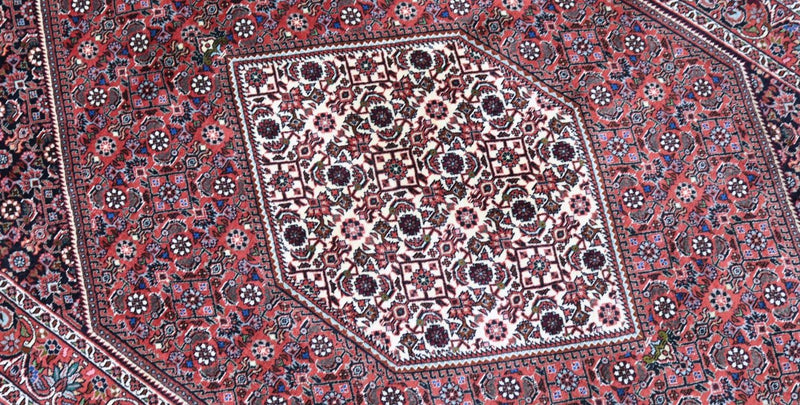 Persisk tæppe - Bijar - 178 x 109 cm - mørkerød