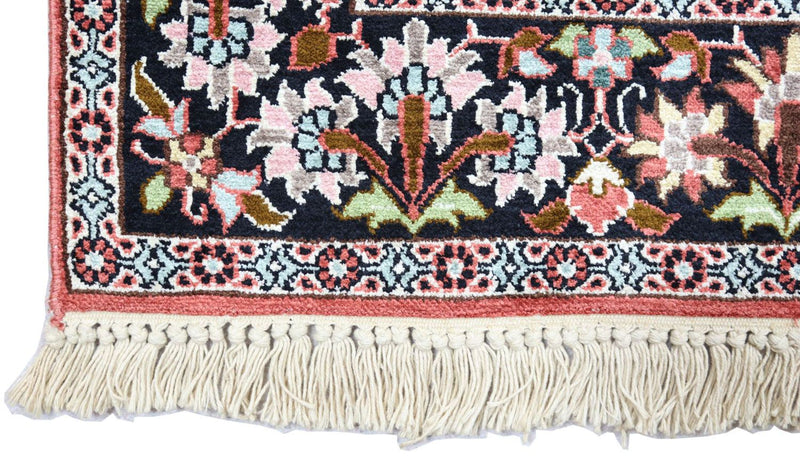 Silketæppe - Kashmir Silk - 152 x 91 cm - mørkerød