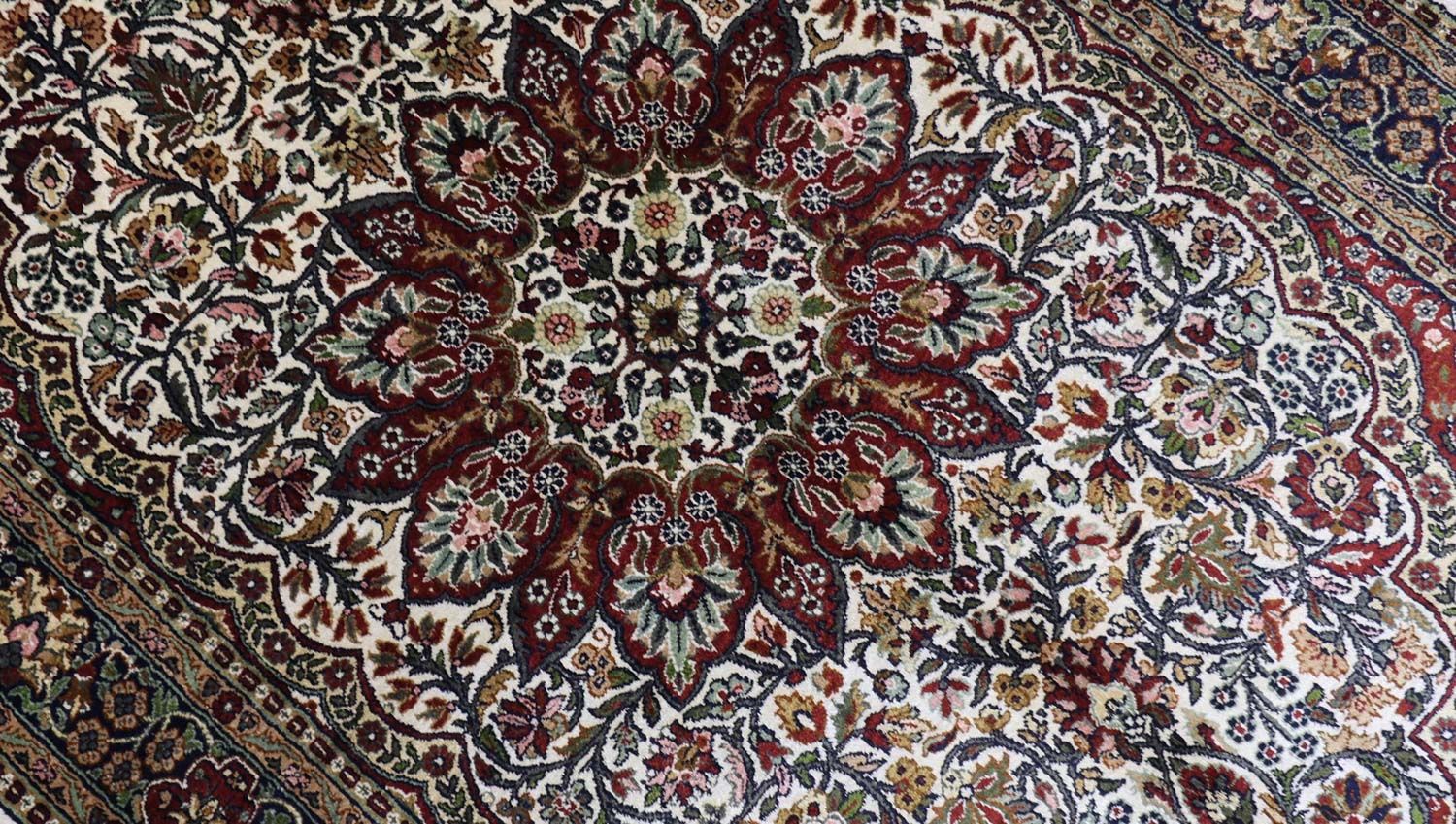 Silketæppe - Kashmir Silk - 170 x 109 cm - rød