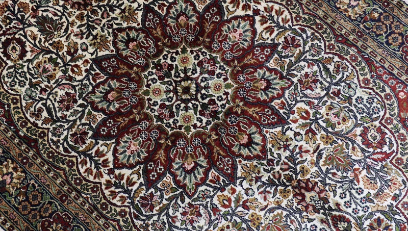 Silketæppe - Kashmir Silk - 170 x 109 cm - rød