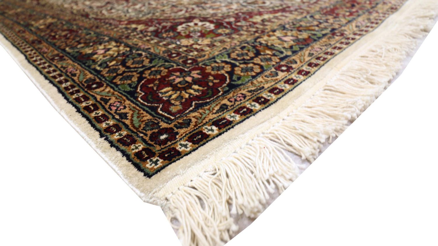 Silketæppe - Kashmir Silk - 170 x 109 cm - rød