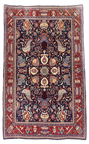 Persisk tæppe - Classic - 164 x 106 cm - mørkeblå