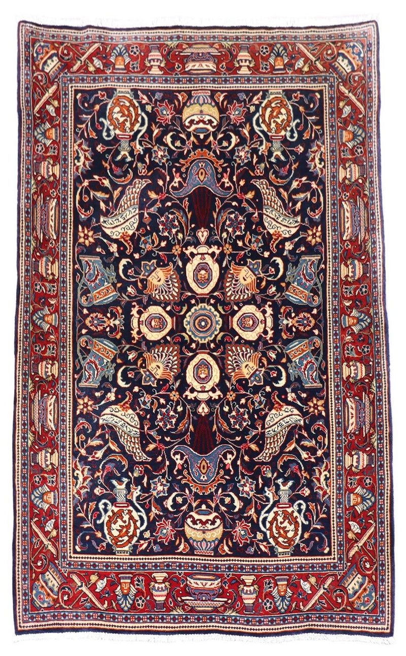 Persisk tæppe - Classic - 164 x 106 cm - mørkeblå