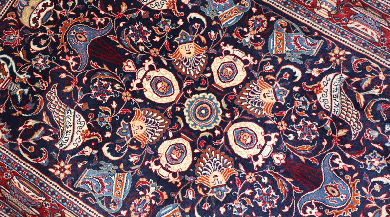 Persisk tæppe - Classic - 164 x 106 cm - mørkeblå