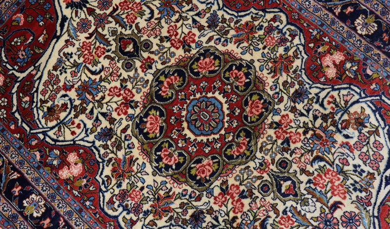 Persisk tæppe - Bijar - 155 x 109 cm - mørkeblå