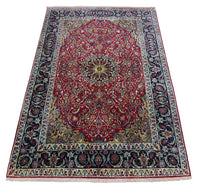 Persisk tæppe - Isfahan - Premium - 170 x 110 cm - mørkerød