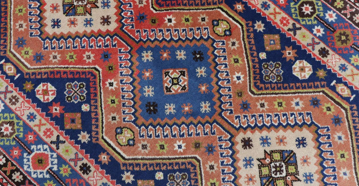 Persisk tæppe - Nomadisk - 162 x 108 cm - mørkeblå