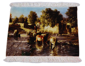 Persisk tæppe - Tabriz - 72 x 50 cm - flerfarvet