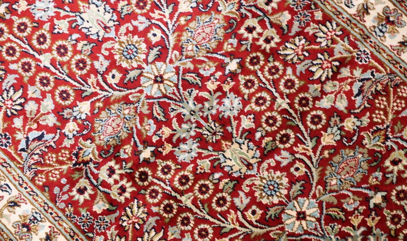Silketæppe - Kashmir Silk - 124 x 77 cm - rød