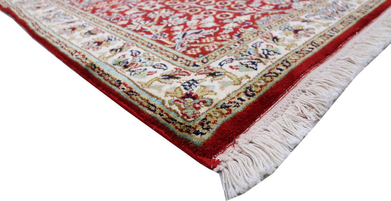 Silketæppe - Kashmir Silk - 124 x 77 cm - rød