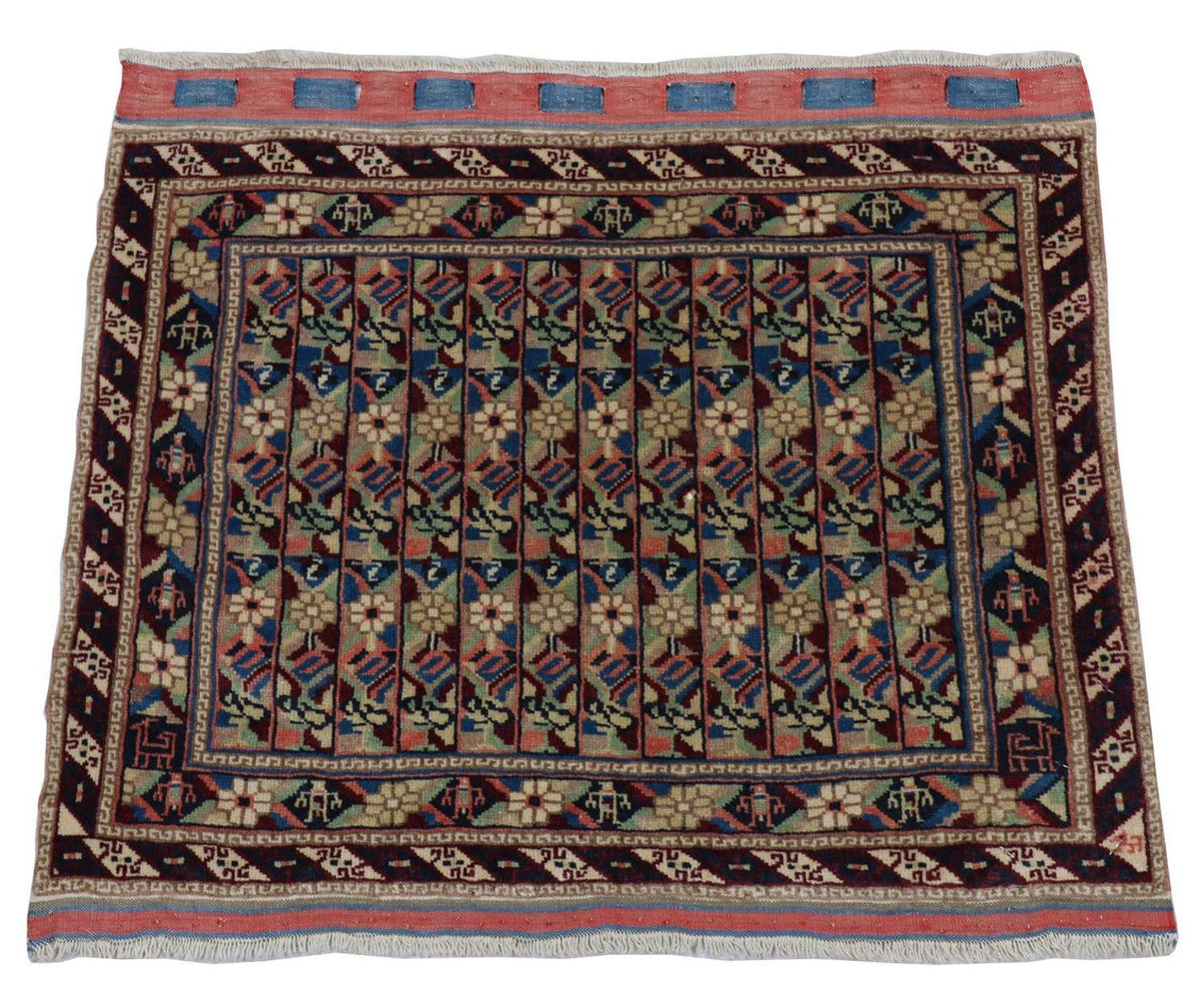 Afghansk tæppe - Bukhara - 75 x 56 cm - blå