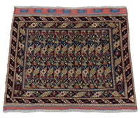 Afghansk tæppe - Bukhara - 75 x 56 cm - blå
