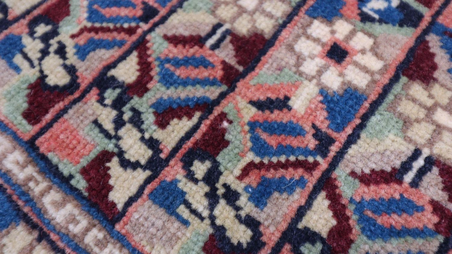 Afghansk tæppe - Bukhara - 75 x 56 cm - blå