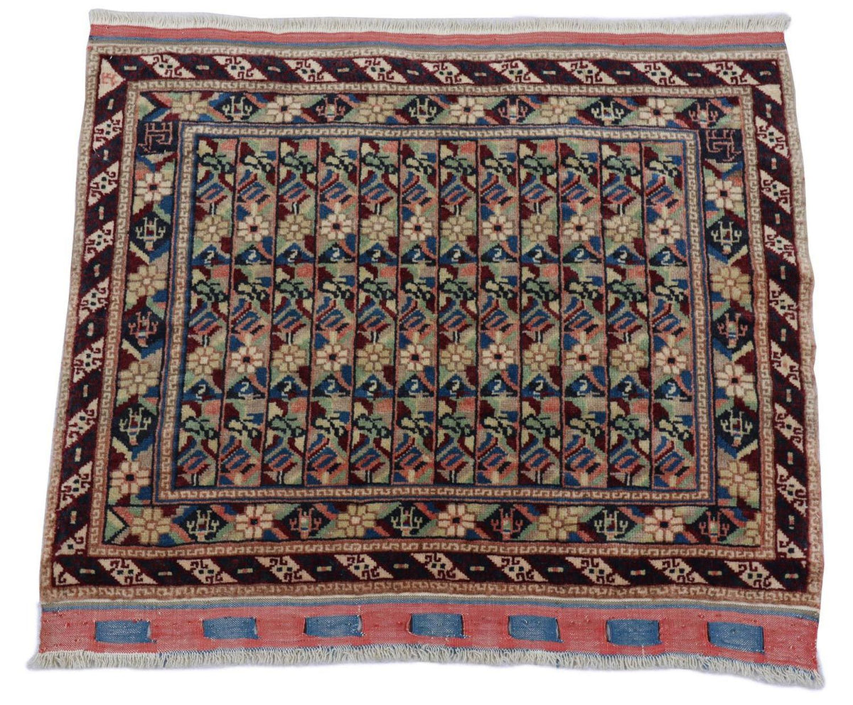 Afghansk tæppe - Bukhara - 75 x 55 cm - blå
