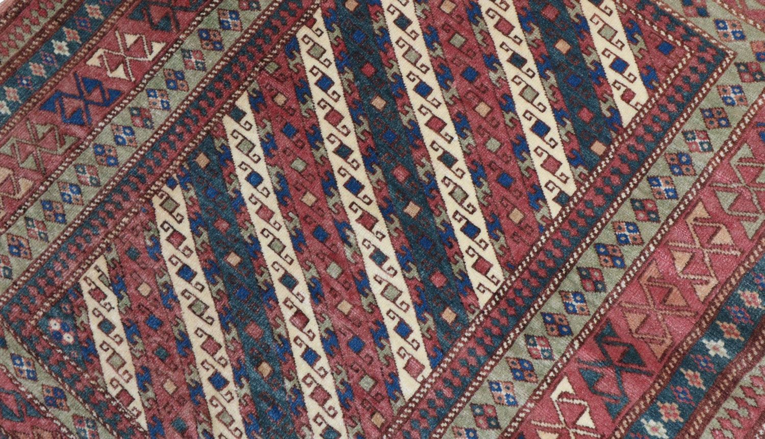 Afghansk tæppe - Bukhara firkantet  - 103 x 93 cm - mørkeblå