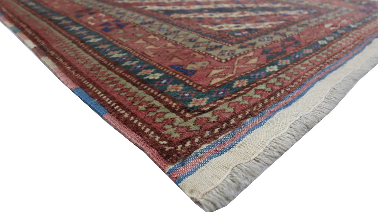 Afghansk tæppe - Bukhara firkantet  - 103 x 93 cm - mørkeblå