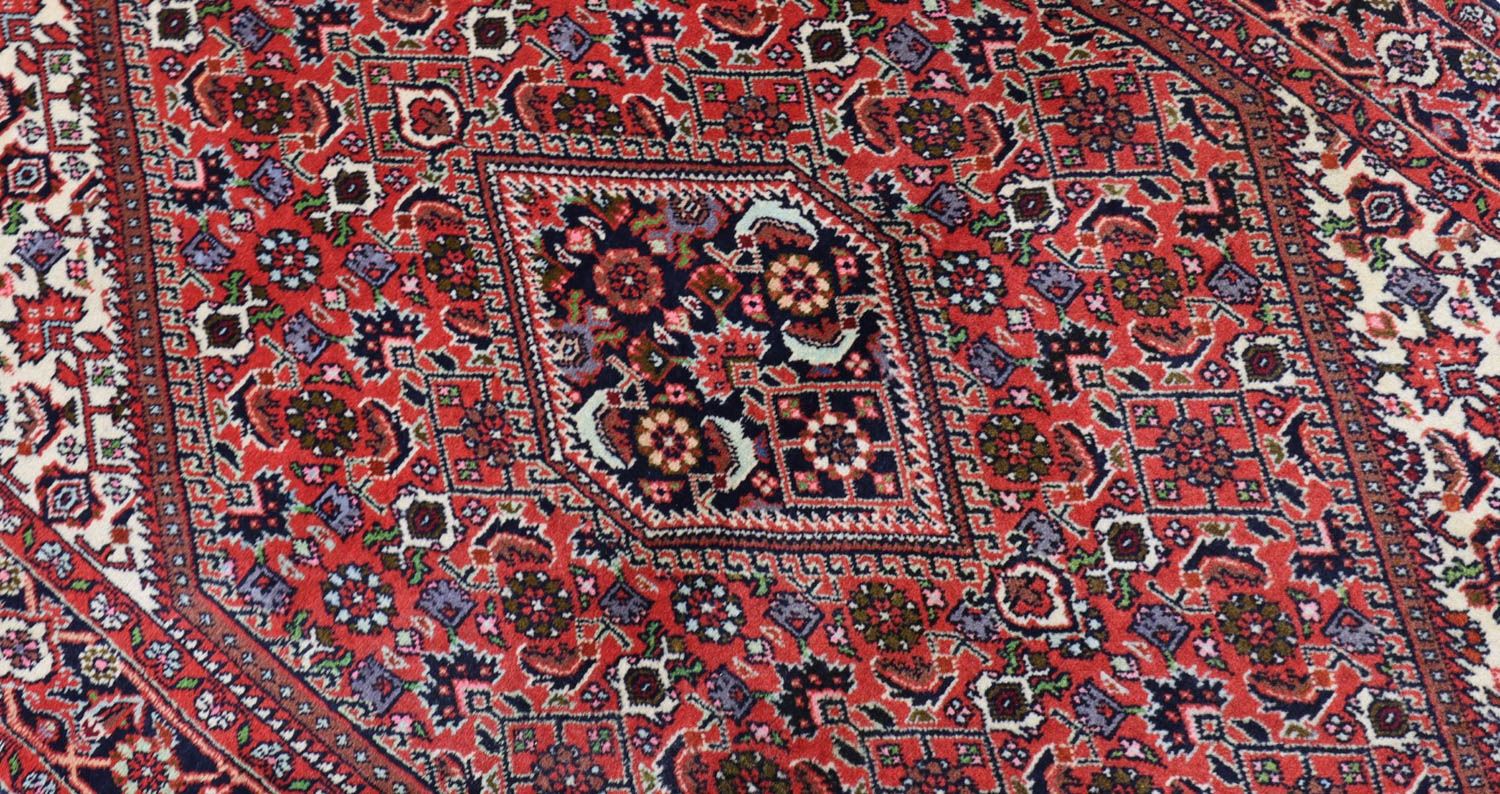 Persisk tæppe - Bijar - 141 x 76 cm - rød