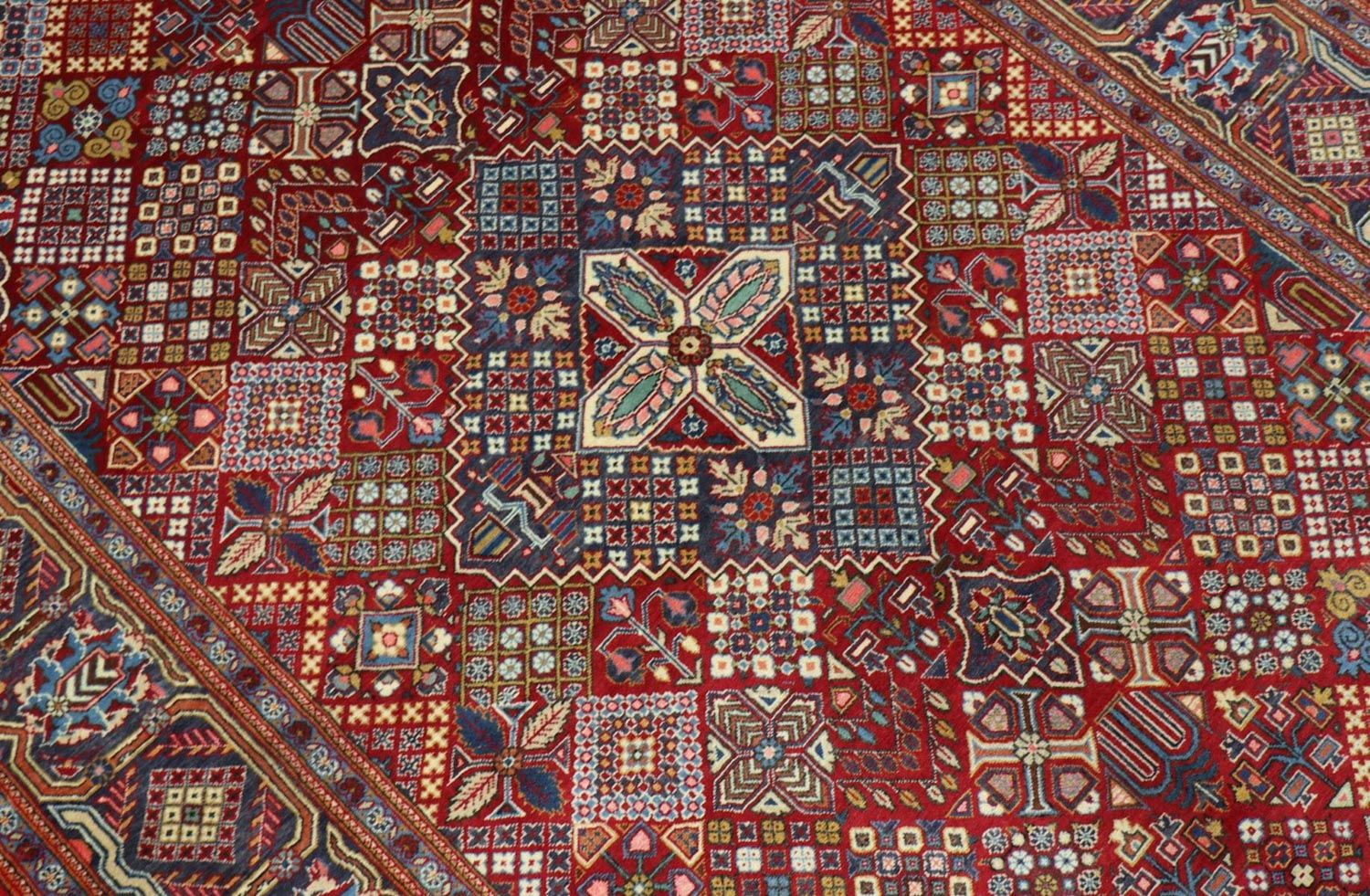Persisk tæppe - Keshan - 220 x 140 cm - mørkerød